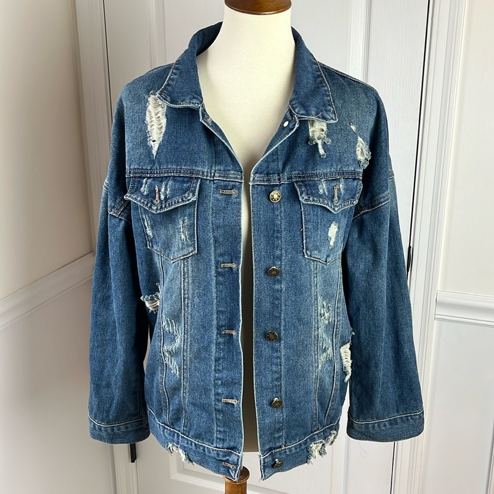 Distressed Jean Jacket